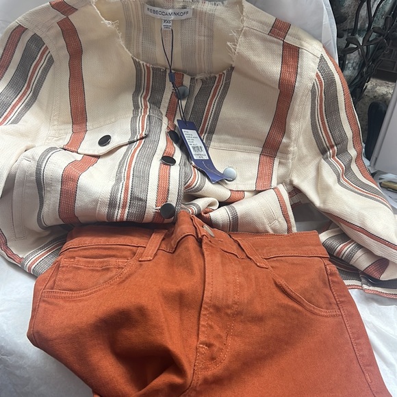 🛍️🌸🌈NWT Rebecca Minkoff, Charlie crop linen blend🌈🌸🛍️ coming soon - Picture 8 of 12